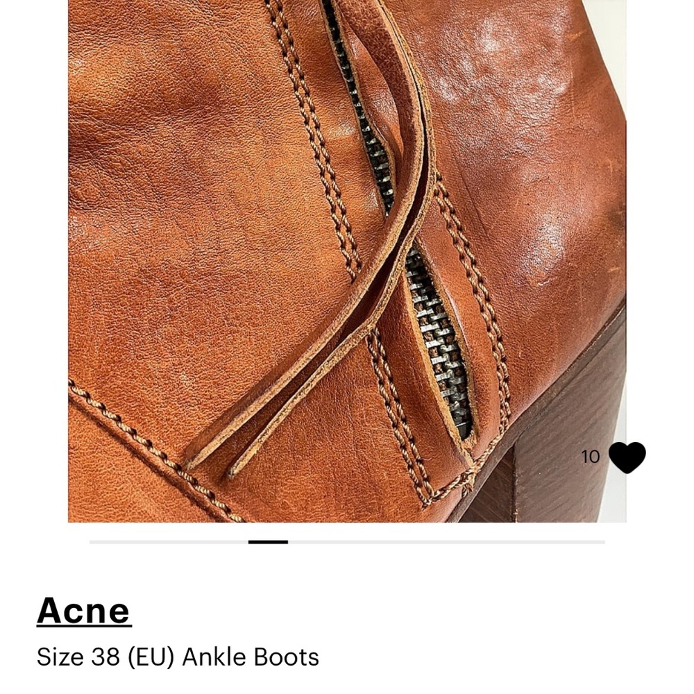 Acne Studios Pistol boot in chestnut brown sz 38 EU; Sz 8 US - Picture 8 of 12